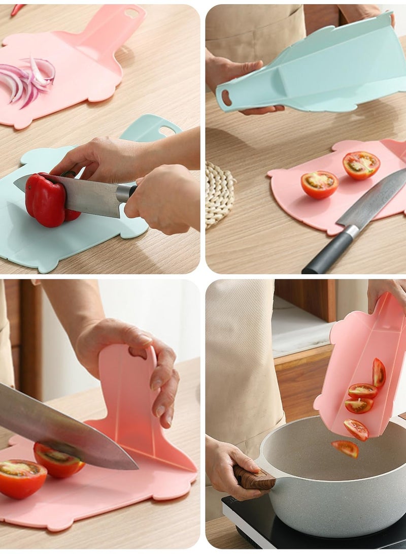 Excefore 2 Pack Thin Chopping Mat Cutting Boards for Kitchen, BPA Free, Knife Friendly, Flexible, Dishwasher Friendly, Space-Saving, Ergonomic Design - Image 5