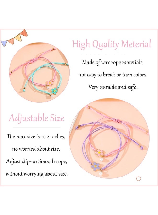 Peachjoy 3 PCS Friendship Bracelets, Trio Matching Best Friend Jewelry Set, Adjustable Sister Bands with Sliding Knot, Thoughtful BFF Gifts for Women Girls, Birthday Friendship Present for Her - Image 5