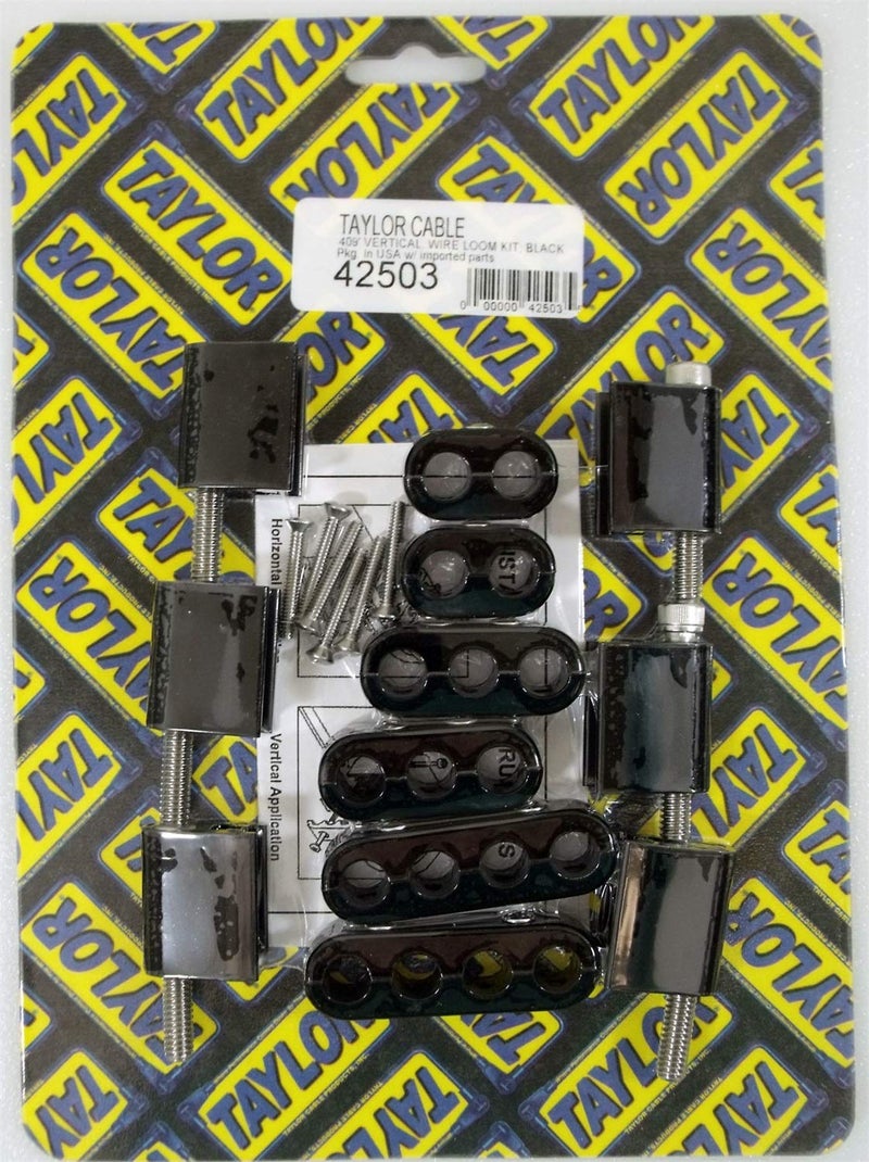 Taylor Cable 42503 Black Vertical Wire Loom Kit - Image 5