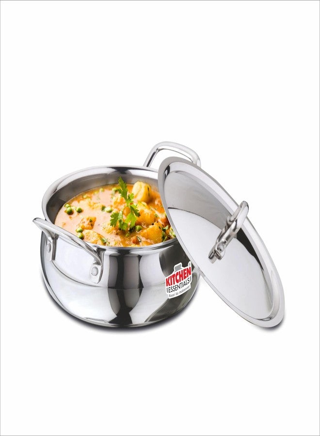Kitchen Essentials Stainless Steel Triply Mini Handi with Steel Lid, 1.5 Ltrs, Induction Compatible, BIS Certified. - Image 3