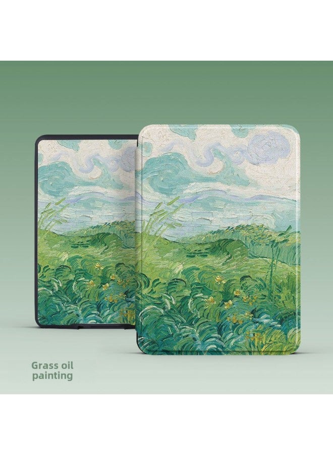 For Kindle Paperwhite5 Case 2022 Youth Edition E-book Case Wholesale-Color:Oil Painting Wheat Field-Applicable Model:kindle Paperwhite6