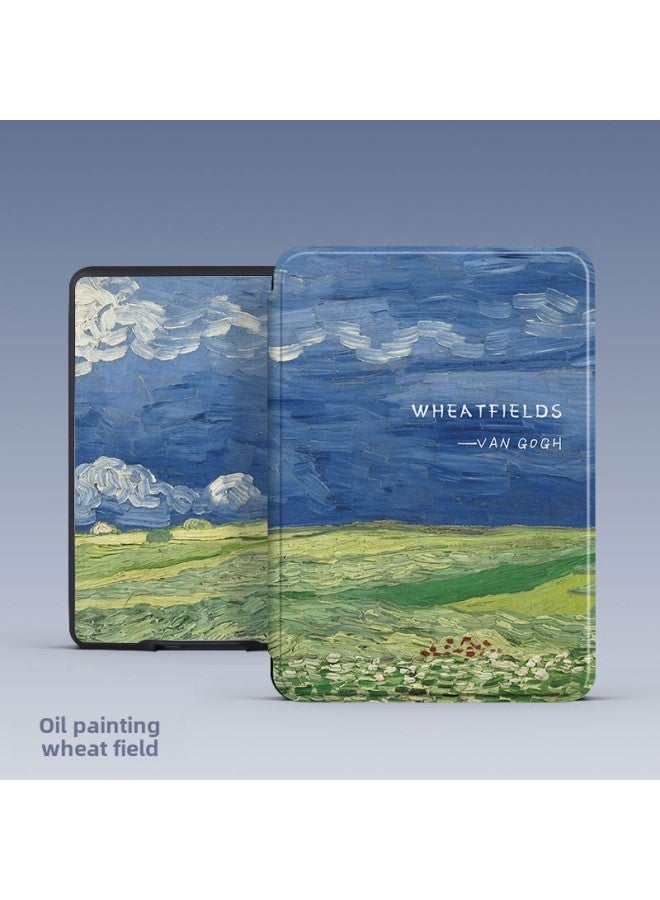 For Kindle Paperwhite5 Case 2022 Youth Edition E-book Case Wholesale-Color:Oil Painting Wheat Field-Applicable Model:kindle Paperwhite6