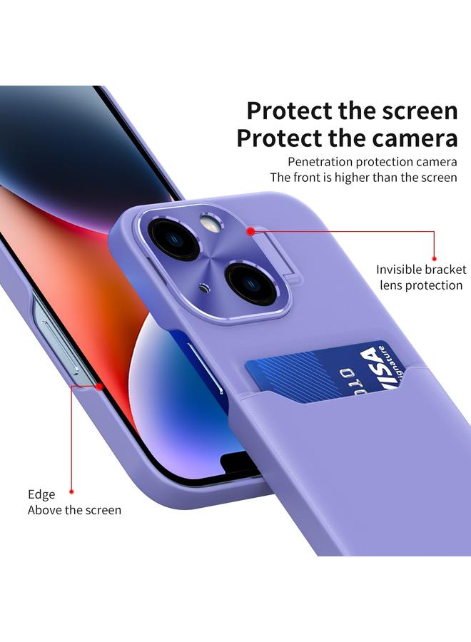 اس-توب جراب لهاتف iPhone 15 Plus مزود بحامل عدسات غير مرئية بلونين - Image 5