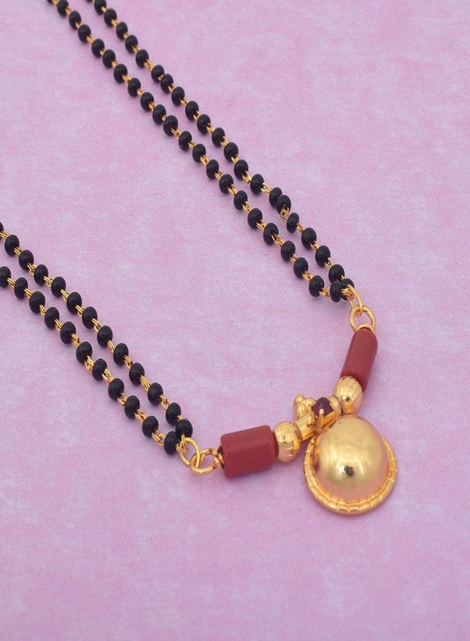 Superstore18 Gold plated Single Vati, Red CZ studded, Mangalsutra Women Traditional(SST1386MSSV) - Image 3