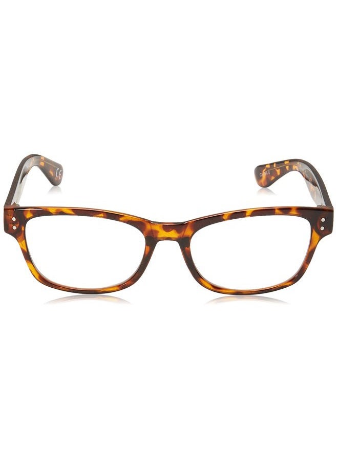 Foster Grant Conan Multifocus Rectangular Reading Glasses, Shiny Tortoise/Transparent, 54 mm - Image 2