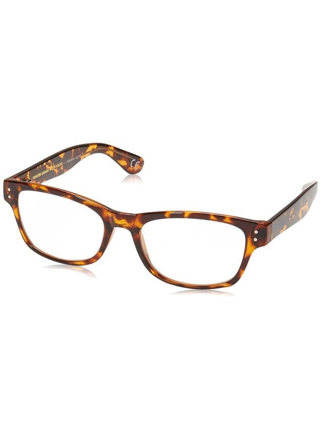 Foster Grant Conan Multifocus Rectangular Reading Glasses, Shiny Tortoise/Transparent, 54 mm - Image 1