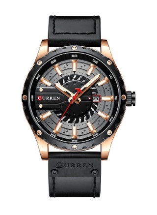 Men's Waterproof Geniune Leather Band with Calander Quartz Watch CURREN 8374 Quartz Wrist Watch Leather Strap - 48 mm - Black - pzsku/Z91A0D1BB8C799550CA6EZ/45/1744944640/0083bc3d-8c67-4398-af6a-fbd91c5710d7