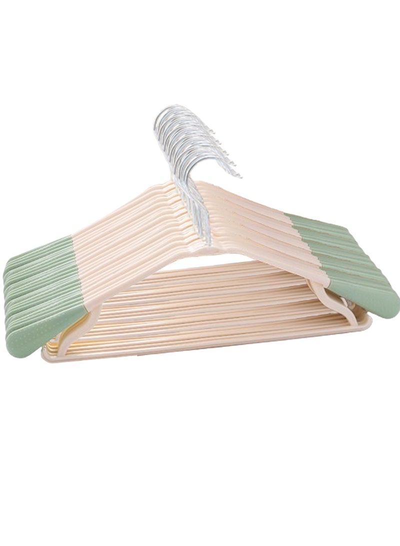 TYCOM Clothes Hangers 25 Pack Heavy Duty Durable Standard Clothes Hanger Plastic Suit Coat Shirt Hangers Space Saving Clothes Hanger with Rubber Coating 25 Pieces Green.  - Image 1