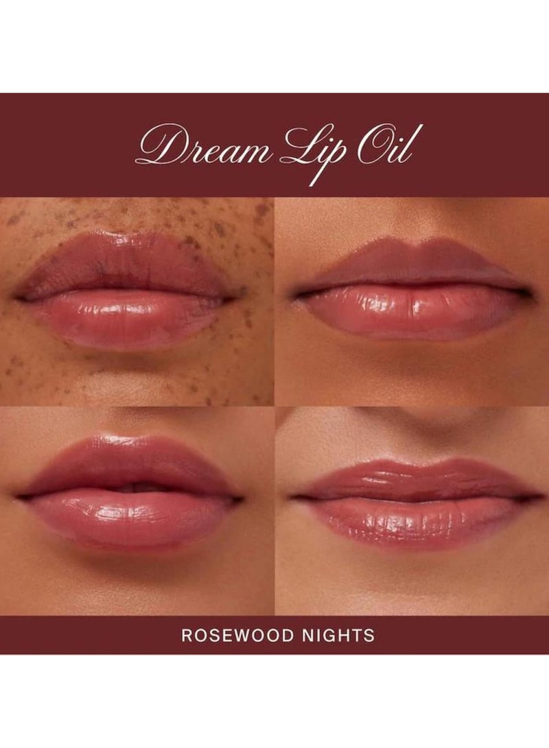 SUMMER FRIDAYS Dream Lip Oil - Tinted Lip Oil with Moisturizing Sheer Coverage, High-Shine and Deep Hydration - Non-Sticky Formula for Long-Lasting Softness - Rosewood Nights (0.15 Oz) - Image 4