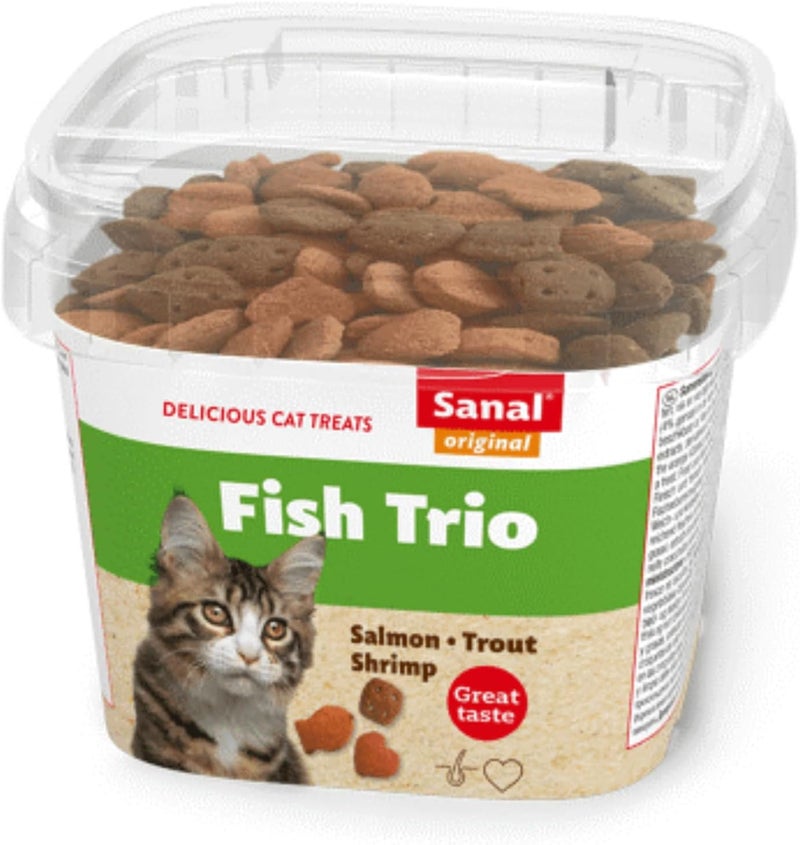 مكمل طعام للقطط الصغيرة من Sanal Cat Kitten Supplement Fish Trio، وزنه 75 جرامًا