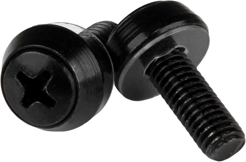 Star Tech .com M6 x 12mm - Screws - 100 Pack, Black - M6 Mounting Screws for Server Rack & Cabinet , TAA (CABSCRWSM62B) - Image 1