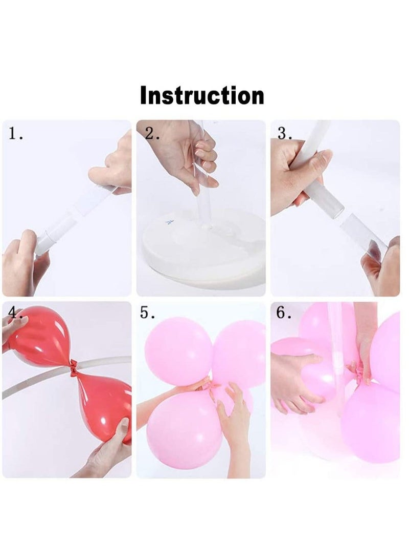 شو وو Balloon Round Arch Column Stand Flexible Cricle Frame Holder DIY Shape Background Decoration for Baby Shower Birthday Wedding Party (27 x 63 Inch) - Image 5