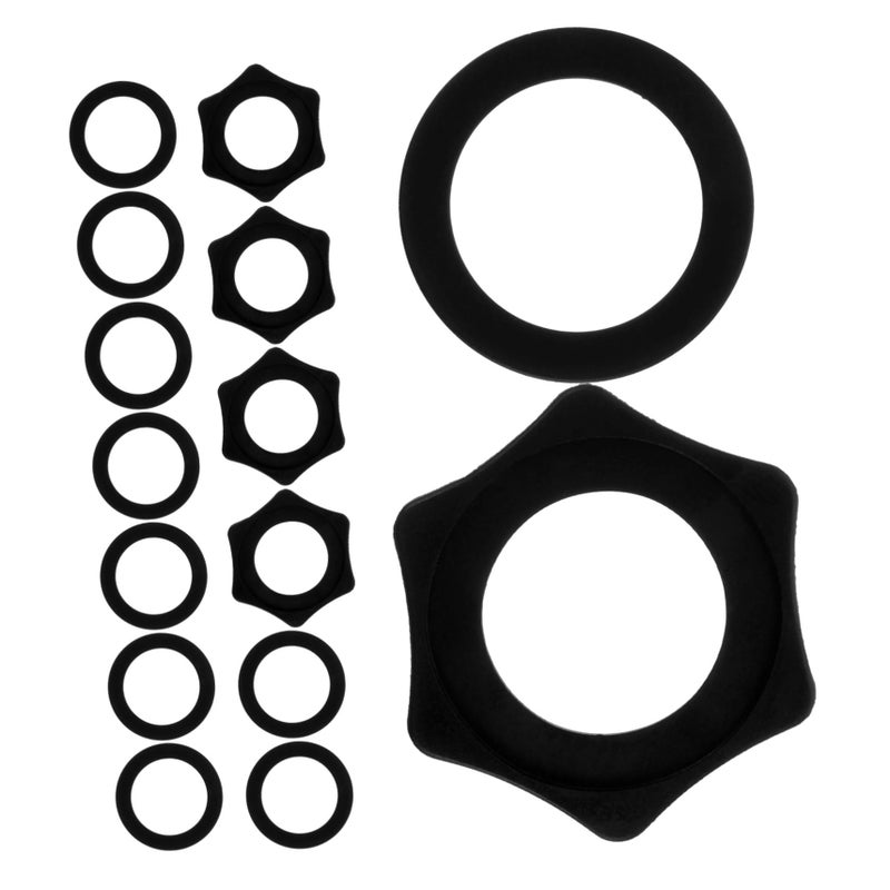 حلقة ميكروفون أسود بديلة 3 قطع 5.8x5.8x0.5 سم للميكروفونات اللاسلكية ملحق مضغوط - Image 5