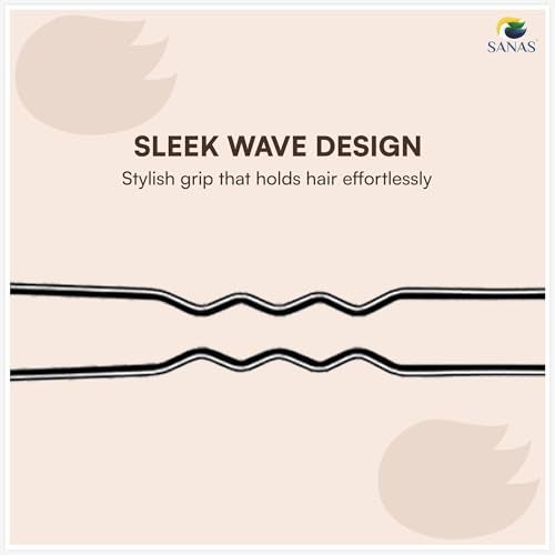 Sanas (20Pcs) Bobby Pins 5cm Long U Shape Black Metal DIY Hair Juda Bun Pin Hair Clips for Updo Hairstyles, Hair Styling Accessories Combo Pack Bob Pins for Women And Girls (20Pcs) (Black) - Image 5