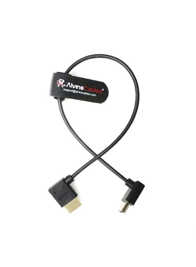 Alvin's Cables Z CAM E2 L Shape 2.0 HDMI Cable for Portkeys BM5 Monitor 90 Degrees up to Right Angle Down 30cm - Image 1