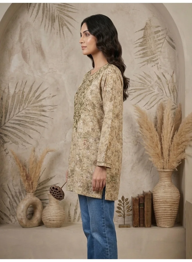 Alaya Hand Embroidered Chikankari Chiffon Kurti-ALFCRK115