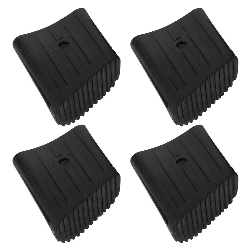 Thickened D Shaped Anti Slip Rubber Ladder Feet Pads Replacement Accessories 4pcs - Image 2