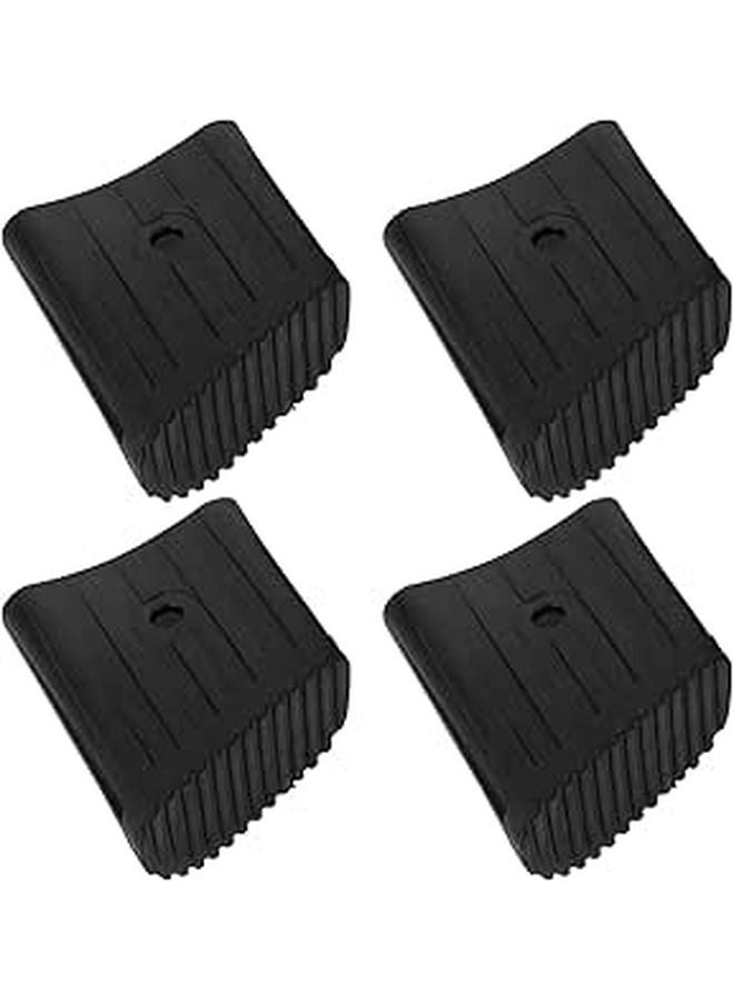 Thickened D Shaped Anti Slip Rubber Ladder Feet Pads Replacement Accessories 4pcs - Image 1