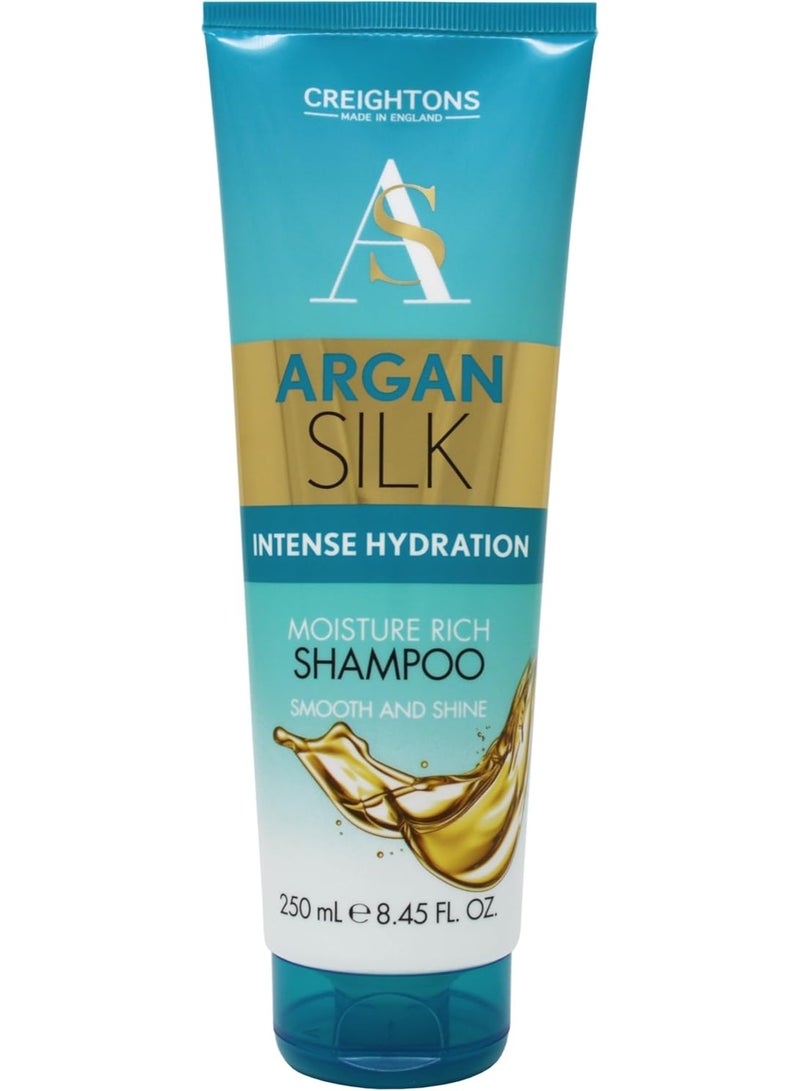 Argan Silk Shampoo 250ml, Smooths & gives shine to dull or dry hair types