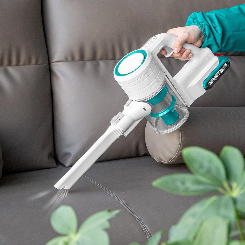 Total Portable Cordless Handheld Vacuum Cleaner – Rechargeable 20V Lithium-Ion Battery, Wet/Dry Function, Lightweight for Home, Car, Office, Floor, Wall and Pet Hair Cleanup TVLI2006 - Image 4