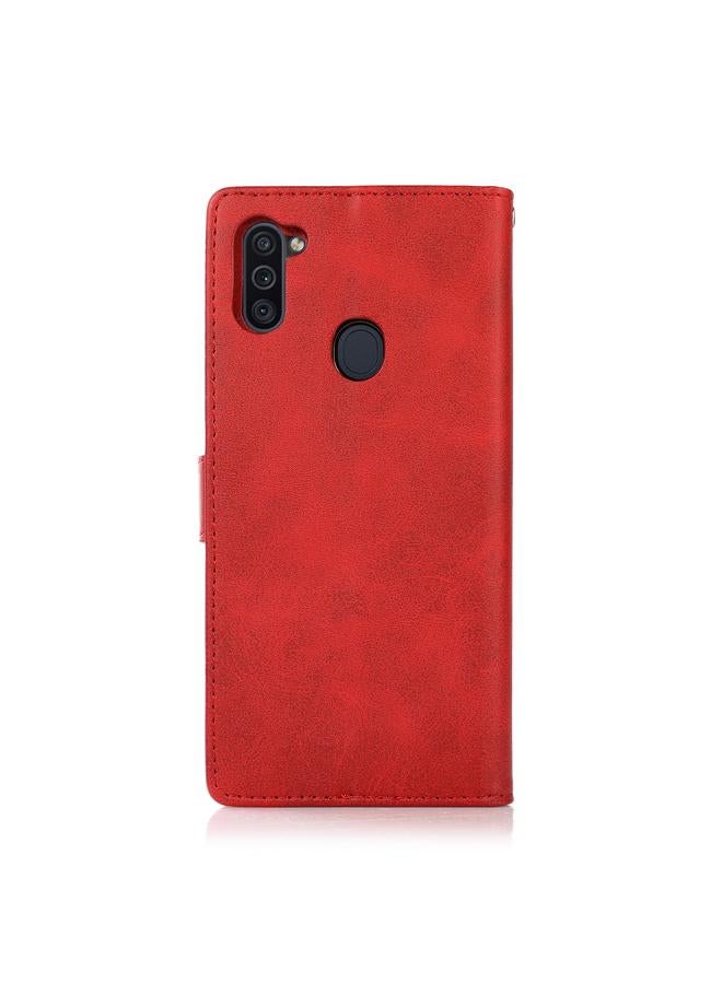 S-TOP Case For Samsung Galaxy A11 / M11 Calf Texture 2 in 1 Detachable Magnetic Back Cover Horizontal Flip Leather Case with Holder & Card Slots & Wallet & Photo Frame - Image 3