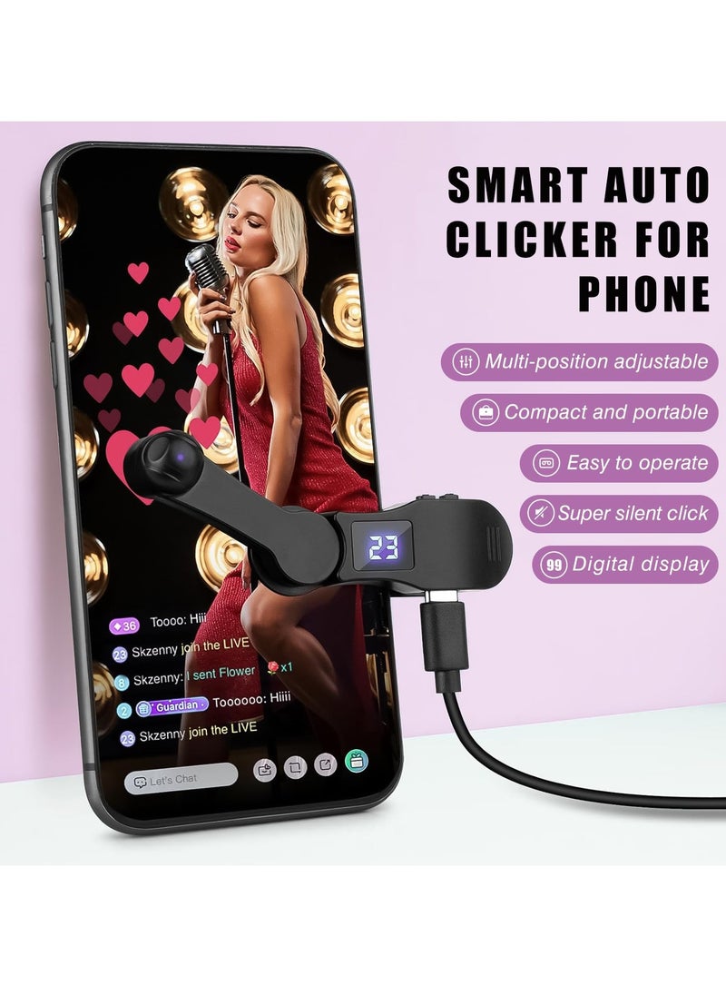 Generic - Auto Clicker for Smart Phone, Phone Screen Device Speed Clicker for Phone Apps, Fast Click Simulation Finger Continuous Click for Gaming, Live Broadcasts Likes, Lightning Deal, Reward Tasks - Image 1