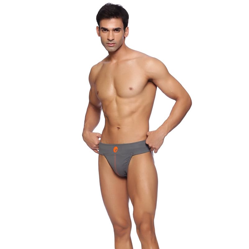 omtex Men's Athletic Neo Cotton Stretchable Supporter Back Covered with Cup Pocket, Ideal for Workout and Sports Quick Dry Moisture Wicking Underwear (Pack of 2), Navy-Grey, 2X-Large - Image 5