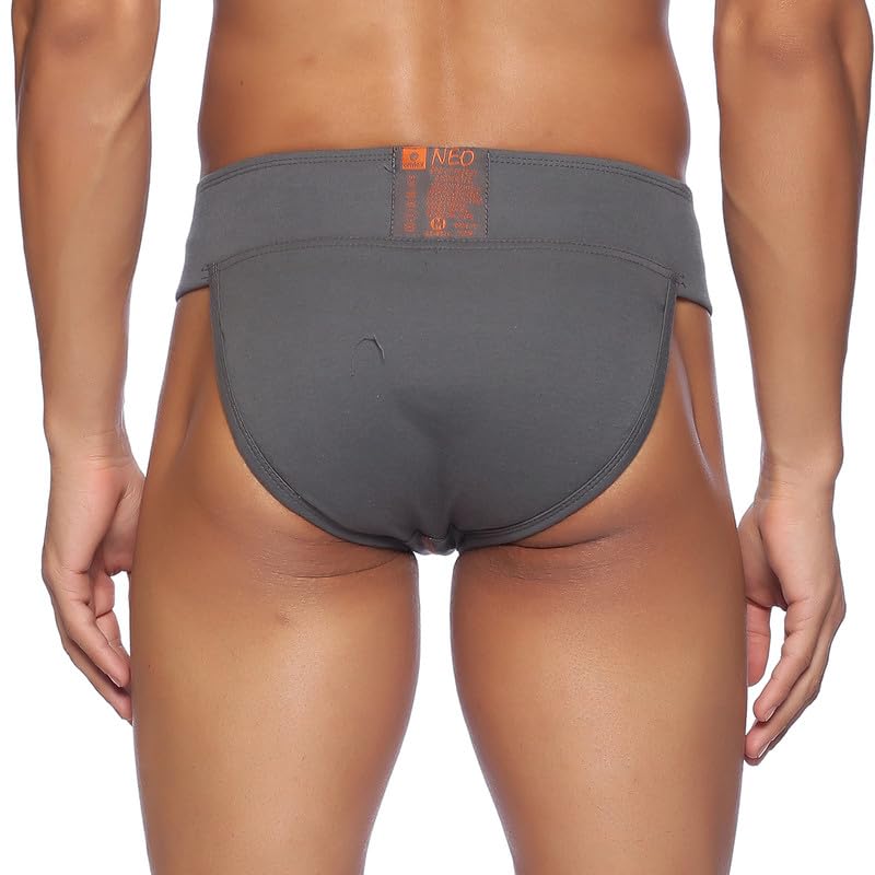omtex Men's Athletic Neo Cotton Stretchable Supporter Back Covered with Cup Pocket, Ideal for Workout and Sports Quick Dry Moisture Wicking Underwear (Pack of 2), Navy-Grey, 2X-Large - Image 4