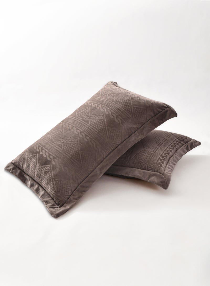 Master Home Textile Velvet Comforter Sets, 7 Pcs King Size, Fits 200 x 200 cm Double Size Bed, With Removable Filling, Soft, Warm - Image 3