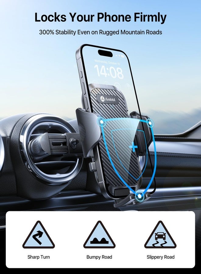 andobil Phone Holders for Your Car - Round Air Vent Phone Mount with Ultra-Strong Metal Clip, 360° Rotation & Anti-Shake Design for iPhone 17/16/15/14/13 Pro Max/Samsung Galaxy S25/Android - Image 5