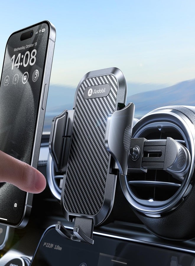andobil Phone Holders for Your Car - Round Air Vent Phone Mount with Ultra-Strong Metal Clip, 360° Rotation & Anti-Shake Design for iPhone 17/16/15/14/13 Pro Max/Samsung Galaxy S25/Android - Image 1