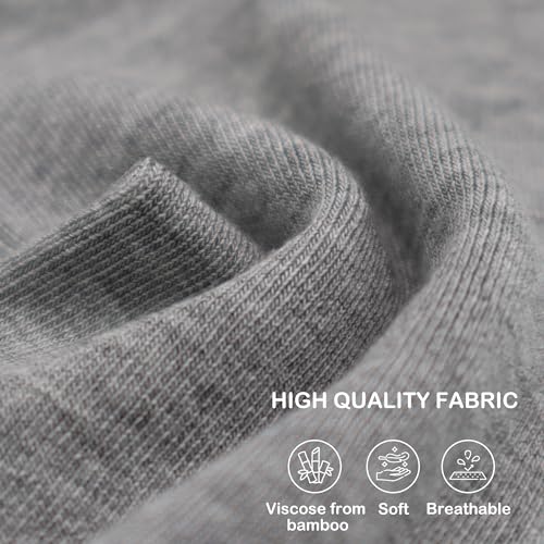 SERISIMPLE Women Thin Viscose Bamboo Socks Crew Lightweight Above Ankle Casual Dress Sock For Ladies Bootie Trouser 5 Pairs (Grey, Medium) - Image 3