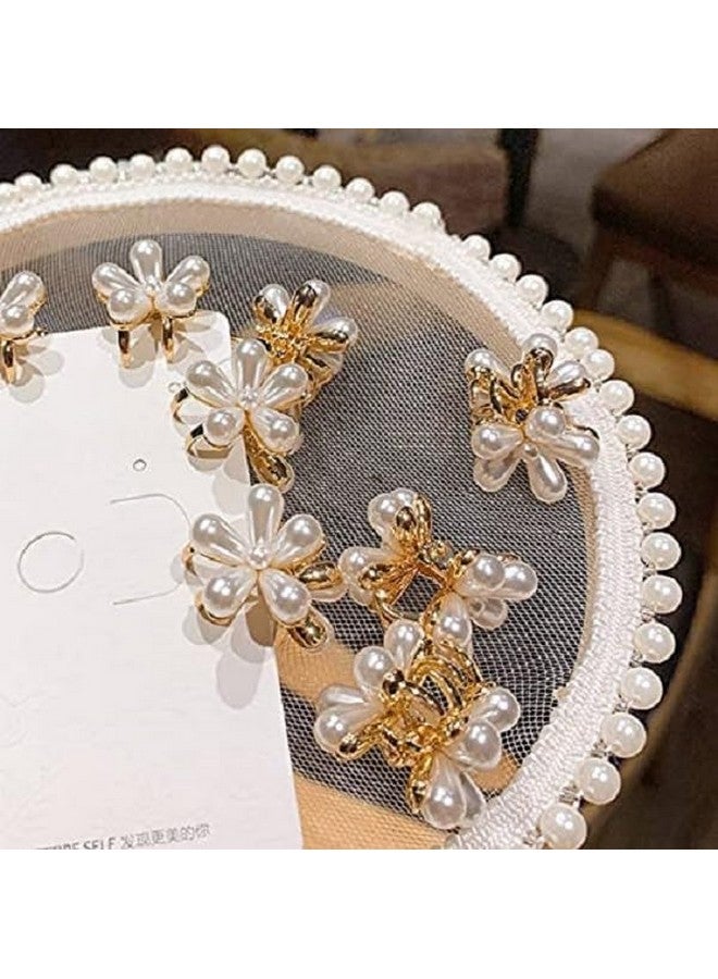 SUN Ring SUNRING Mini Pearl Claw Clip, Retro Hair Clips with Daisy Flower, Sweet Artificial Clips Decorative Hair Accessories for Women Girls (Pack of 6, White) - Image 5