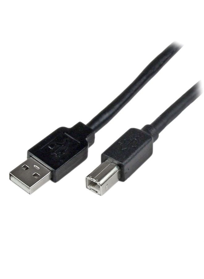 Startech.com 20m / 65 ft Active USB 2.0 A to B Cable - Long 20 m USB Cable - 20m USB Printer Cable - 1x USB A (M), 1x USB B (M) - Black (USB2HAB65AC) - Image 2