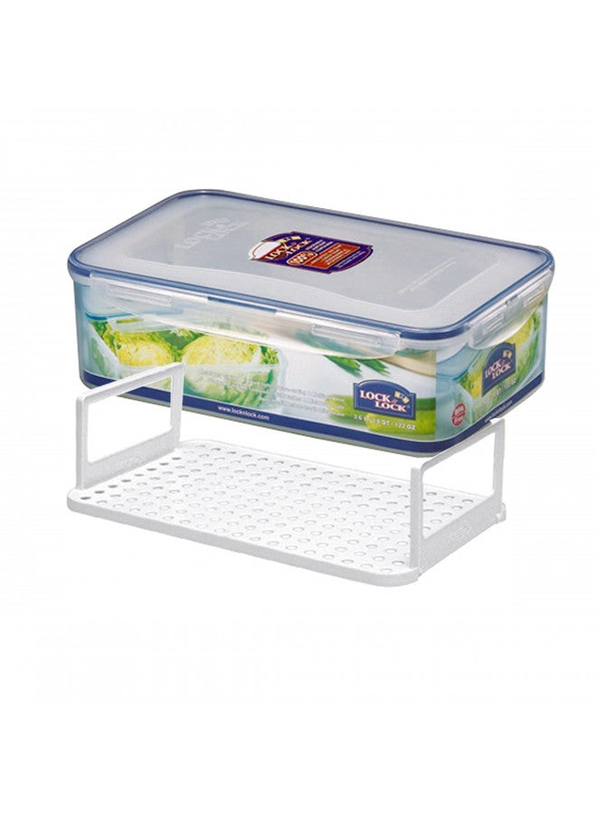 LOCK & LOCK Airtight Rectangular Food Storage Container with Special Drain Tray 121.73-oz / 15.22-cup - Image 3