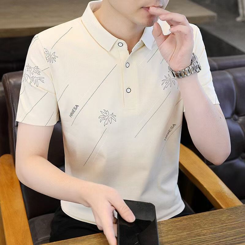 Men's Short Sleeve Polo Shirt Casual Summer Top - Image 2