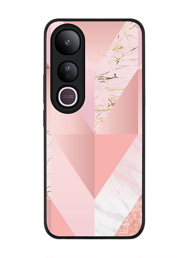 Stylizedd For vivo V50 Lite Case,Slim fit Camera Protection, Shockproof Thin Phone cover  - Marble Pink Vintage