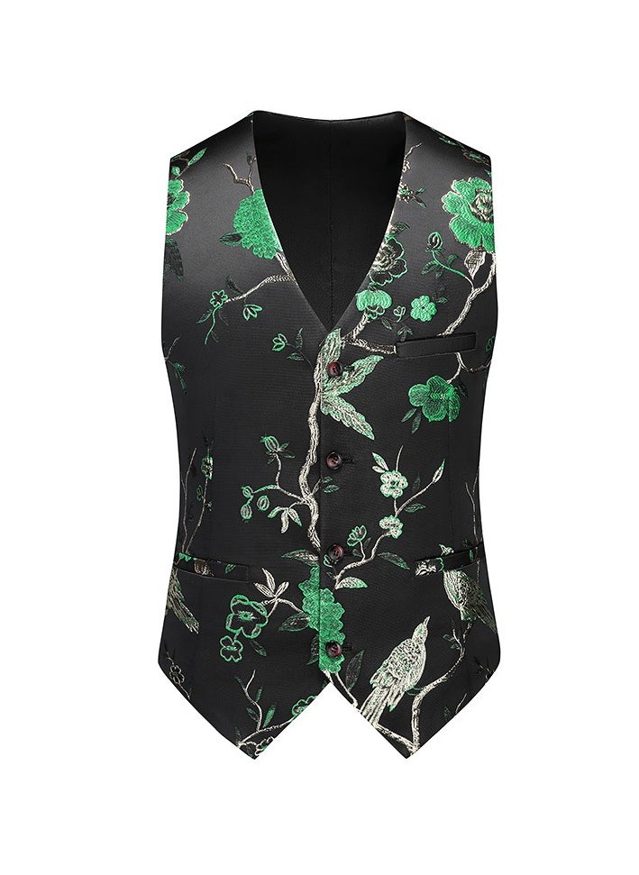 KUYING New Men's Hollowed Out Slim Fit Fashionable Plus Size suit Vest  - Image 1