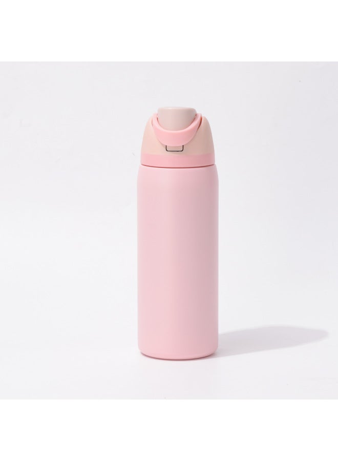 Fruit Cup Double Drink Sports Water Bottle Large Capacity 304 Stainless Steel Thermos Cup Portable Bouncing Straw Cup