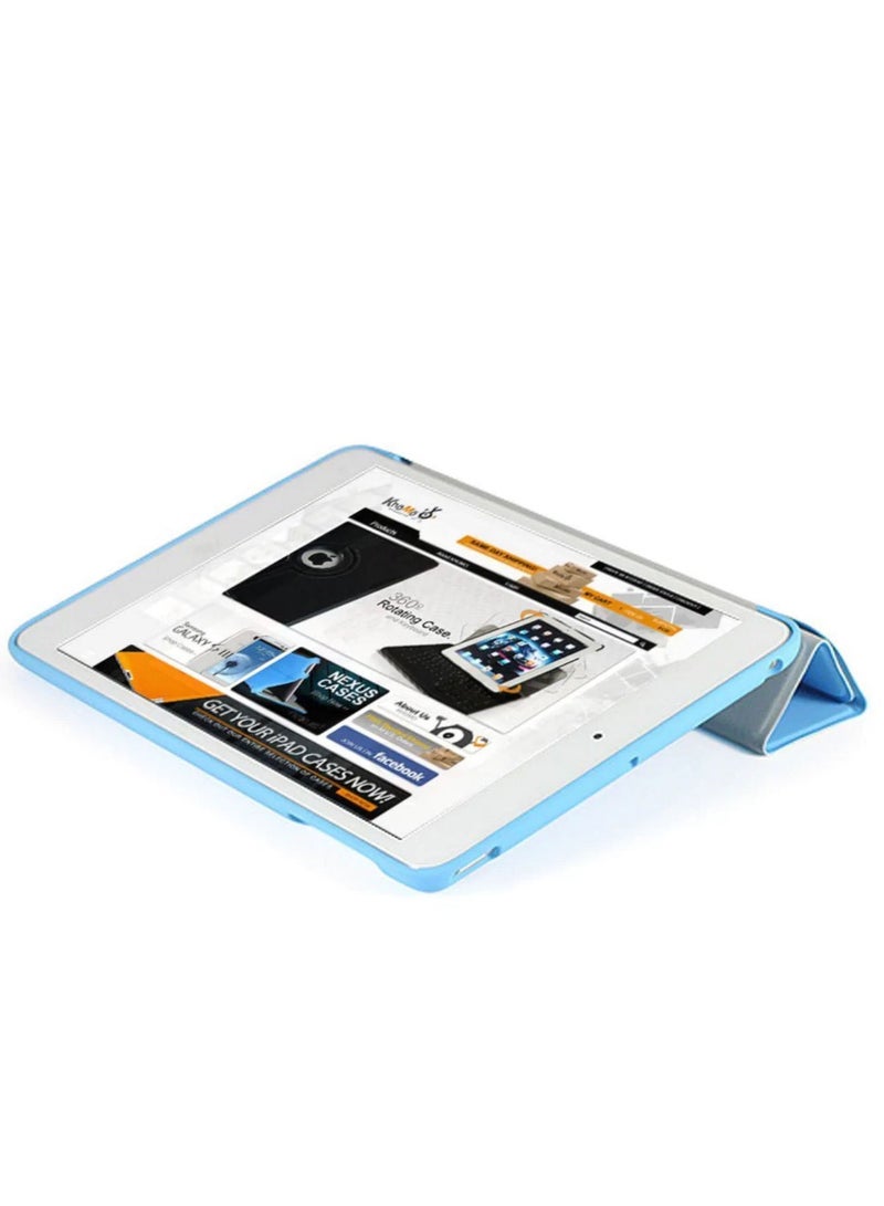 إن تك جراب NTECH iPad Mini 1 2 3 من السلسلة المزدوجة غطاء أسود رفيع للغاية مع ميزة إيقاظ النوم التلقائي لجهاز Apple iPad Mini الأول والثاني والثالث - أزرق سماوي - Image 2