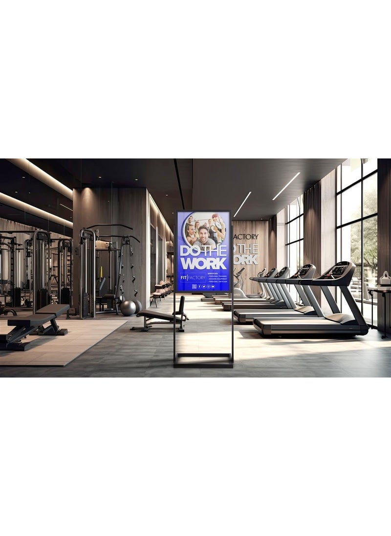 Displays2go DoubleSided Poster Display Stand for 24 x 36 inch Graphics Slidein Design  Black  - Image 4