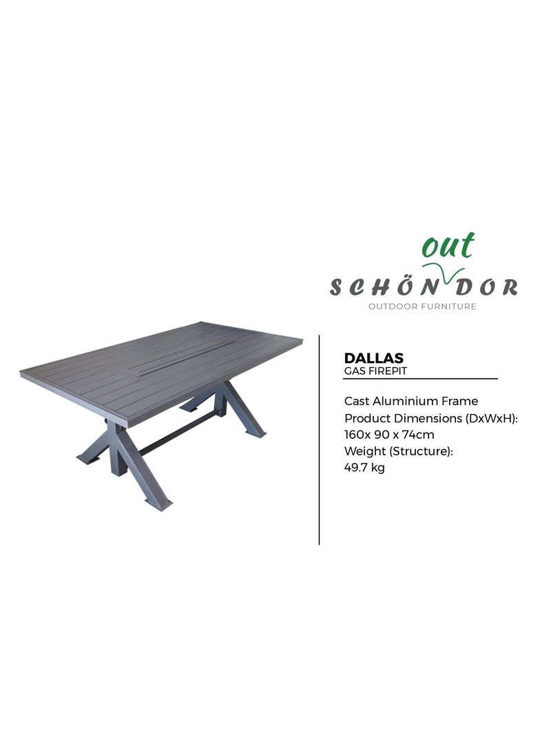 Schondor Furniture Dallas Sofa Set | 6 Seaters | Outdoor Dining Sets | Made in Aluminum Cast | Weather Resistance | Perfect for Any Outdoor Space | Patio | Garden | Backyard  - Image 3