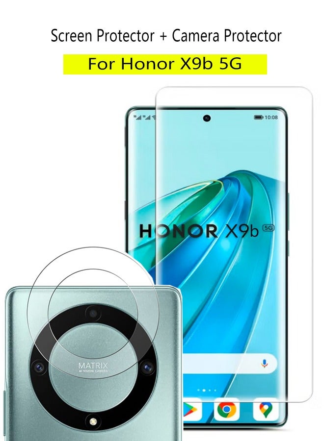 2 in 1 Honor X9b 5G Screen & Camera Protector - High Transparency Full Coverage Shield for Scratch & Impact Protection - Screen & Camera Protector for Honor X9b 5G - Image 1