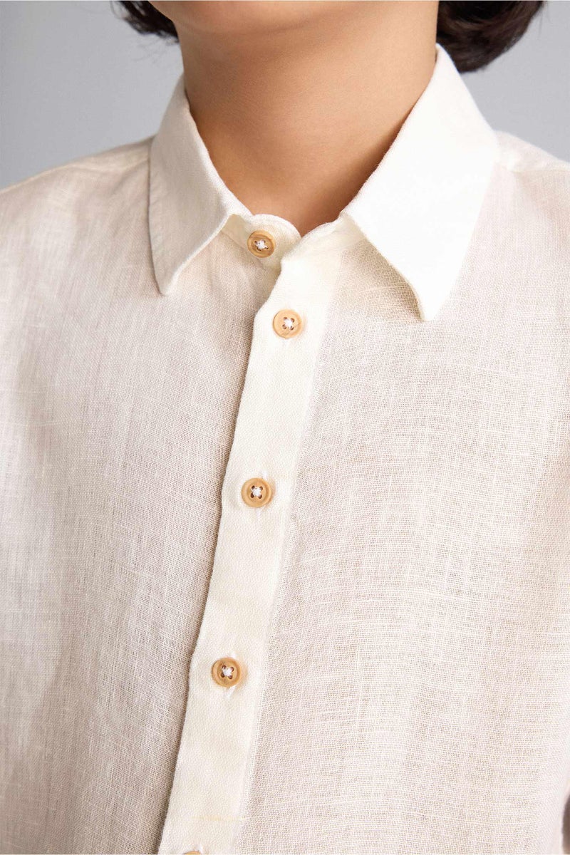 DeFacto White Boy Regular Fit Short Sleeve Shirt Casual - Image 5