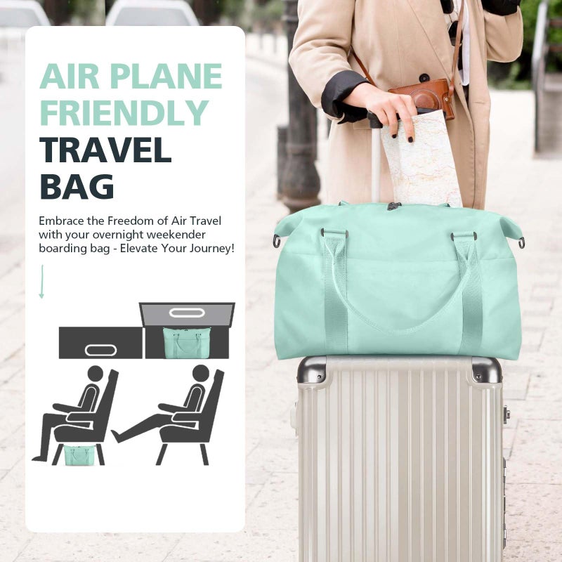 TOPBAG Travel Duffle Bag, Waterproof Weekender Bag Carry On Tote Bags for Women, Travel Essentials Sport Gym Bag for Men, Hospital Bag for Labor and Delivery, Overnight Bag Luggage Bag with Trolley Sleeve - Image 2