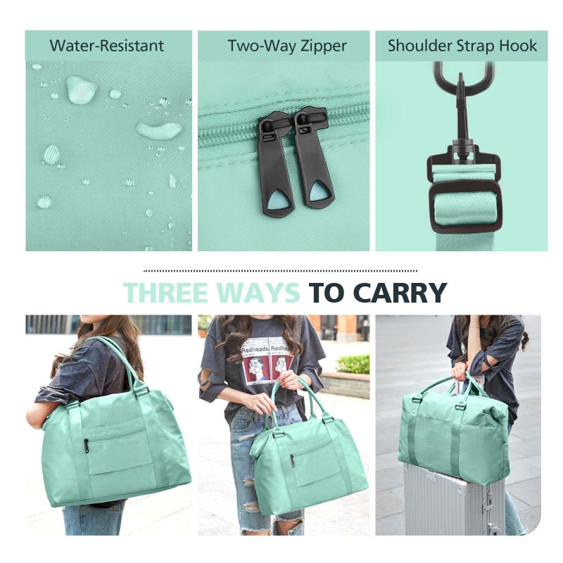TOPBAG Travel Duffle Bag, Waterproof Weekender Bag Carry On Tote Bags for Women, Travel Essentials Sport Gym Bag for Men, Hospital Bag for Labor and Delivery, Overnight Bag Luggage Bag with Trolley Sleeve - Image 5