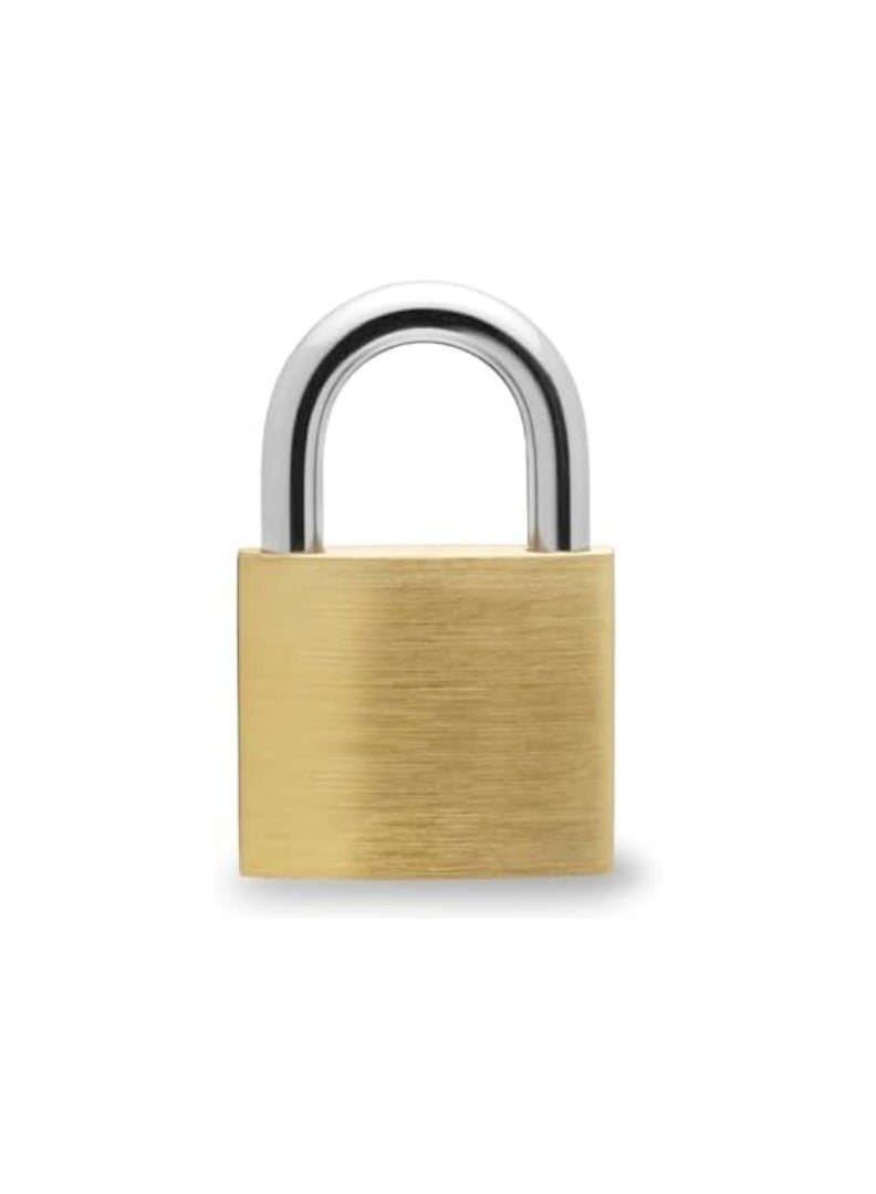 KNP KNP Brass Plated Padlock Padlocks for Luggage, Lockers, Solid Brass Keyed Alike Padlocks ( 40mm) 20 pcs designed for luggage, lockers, cabinets, gates, and more.  - Image 2