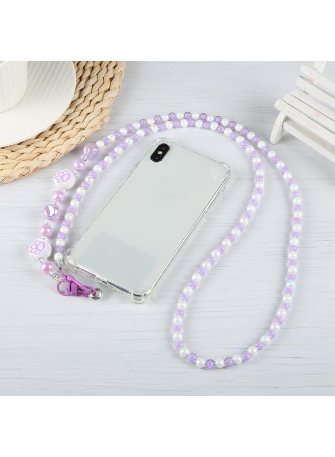 erorex Two-color Beads Long Chain Crossbody Mobile Phone Lanyard - Image 4