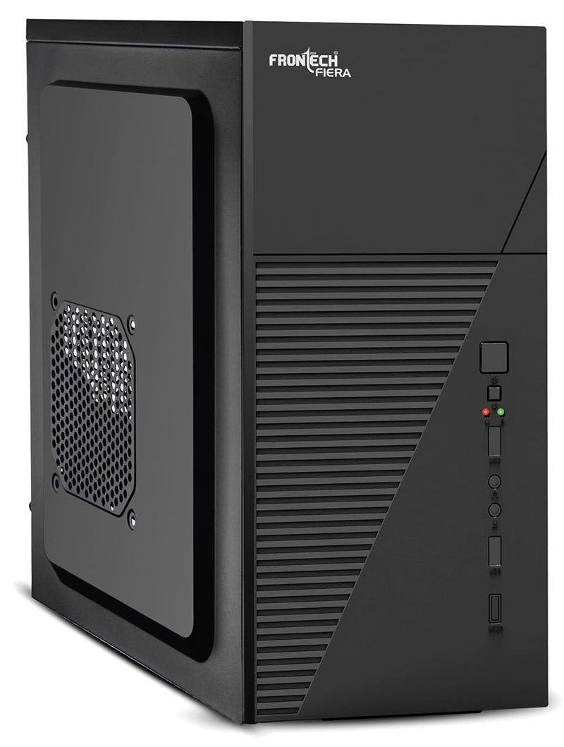 FRONTECH Fiera Silver Series Cabinet/Computer Case with HD Audio | ATX/Mini ATX Compatible | 2 Front USB - 2.0 | Ideal for Home/Office (FT-4280, Black) - Image 1