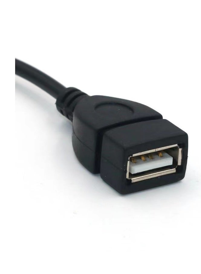 USB Female to AUX 3.5mm Male Jack Plug Audio Data Charge Cable - Image 4